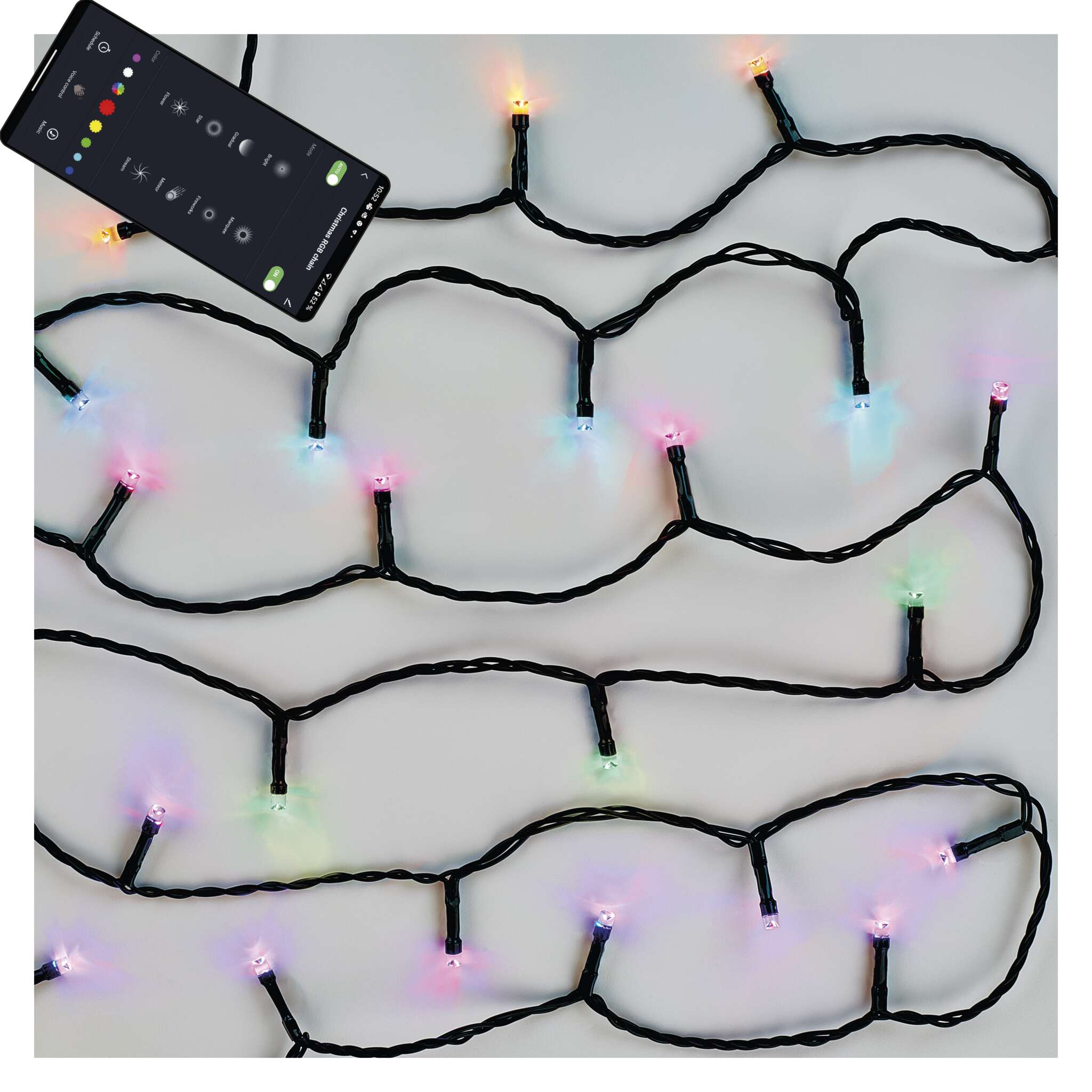 Chytrý LED vánoční řetěz