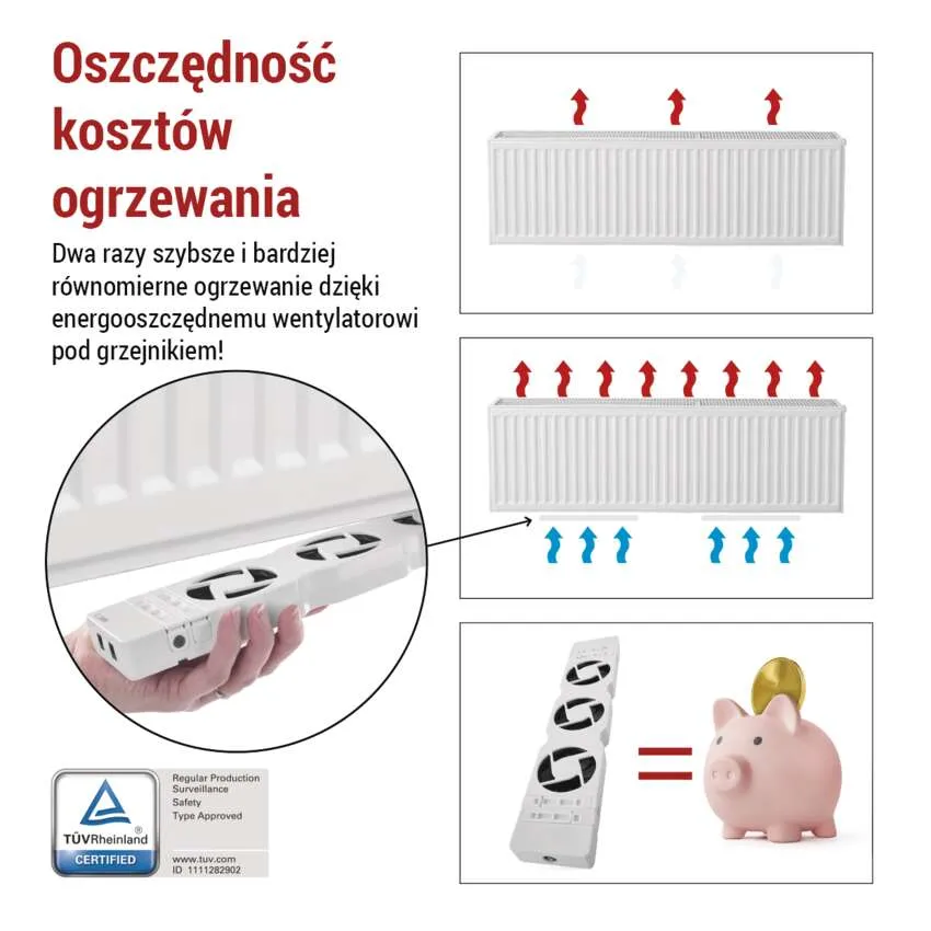 Wentylator pod grzejnik