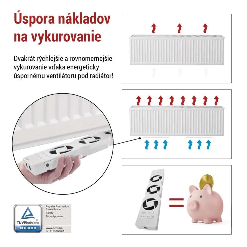 Ventilátor pod radiátor